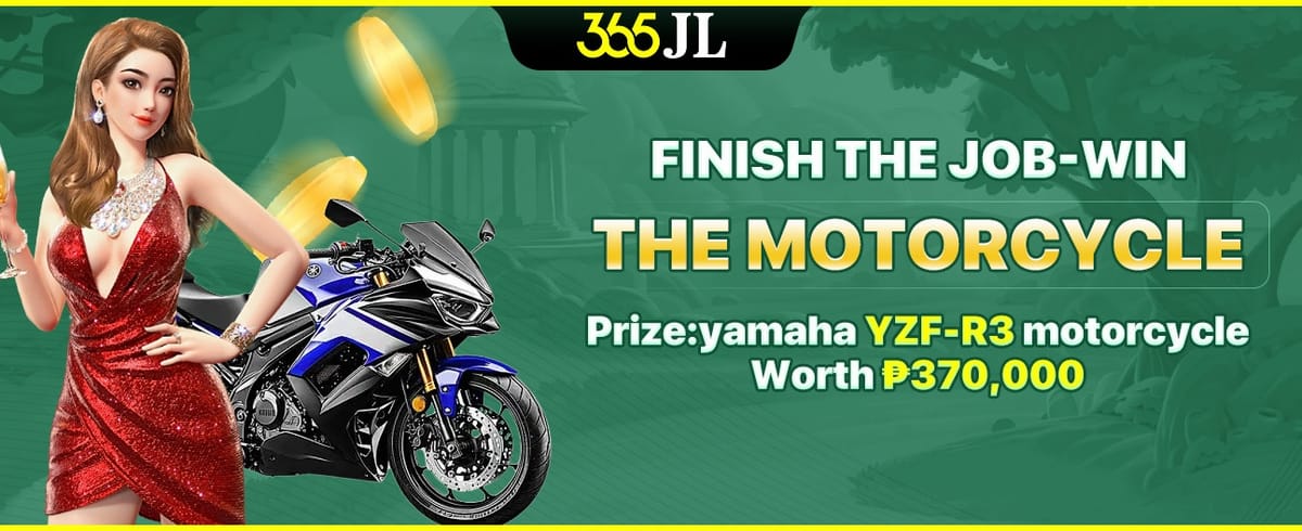 Win A New Motorcycle promotion banner